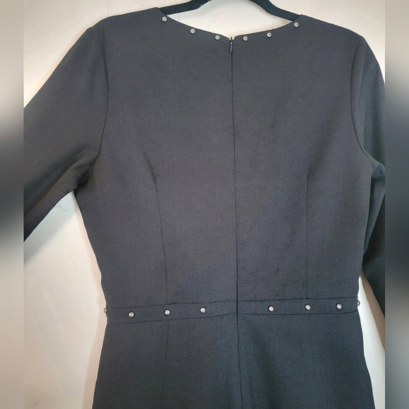 Lucy Paris Grey Long Sleeve Romper Plunge Studded Sexy Playsuit Medium - Picture 3 of 7